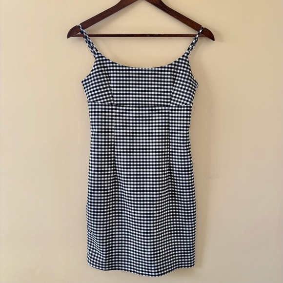 Dynamite| Cute Classic Black & White Checkered Gingham Mini Dress Sz S - Picture 1 of 4